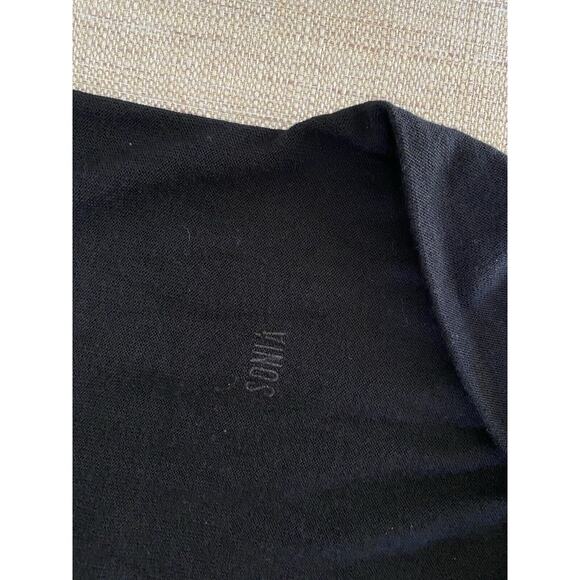 SONIA RYKIEL Womens 99% Wool Sweater Dress Black Long Sleeve Tie Waist S - Picture 11 of 16